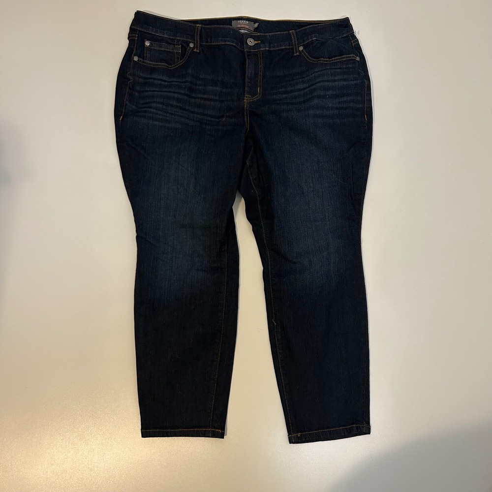 Torrid Mid Rise Skinny Jeans Dark Wash Vintage Stretch Womens Size 20 Short